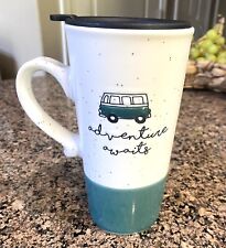 6.5 inch Sheffield Home “Adventure Awaits” Coffee Travel Mug With Lid 12 ounce picture
