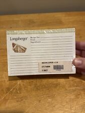 Longaberger  recipe cards Gingham set 4x6 Dividers 74896 Bakers/ Cooks Gift NOS picture