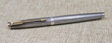 Vintage Parker 75 Sterling Silver Fountain Pen 14K Gold Flat Top 14K USA picture