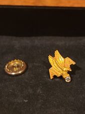  American Airlines 10K Gold 10 YEAR Diamond Service Pin Vintage 1.68g picture