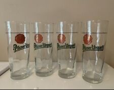 Set of Four 20-oz. Pilsner Urquell Tall Swirled Beer Glasses - 7 1/2” Tall picture