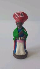 Vintage Art African Tribes Collection Handmade Zulu Matron Clay Sculpture Figure picture