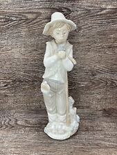 VTG NAO By Lladro Young Boy Holding Bird And Walking Stick,Made In Spain/READ picture