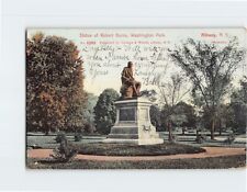Postcard Statue of Robert Burns Washington Park Albany New York USA picture