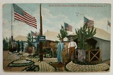 1908 NY Postcard NYC Rockaway Beach LI Chaffee's Tent City Camp Carlos US Flag picture