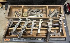 Two Tray Chest Of Vintage/Antique Machinist  Tools - Billings Starrett Girard ++ picture
