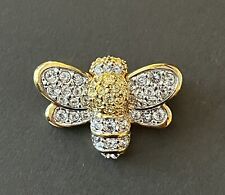 Vintage Swarovski Signed  Bumble Bee Crystal Pin Brooch picture