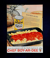 Chef Boy Ar Dee ad vintage 1962 spaghetti sauce mushrooms original advertisement picture