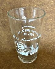 Vintage 1972 BROCKWAY Glass Co. Lapel, IND. 21st Anniversary Beverage Glass picture