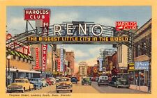 Reno Arch NV Nevada Harold's Club Casino Hotel Riverside Souvenir Fridge Magnet picture