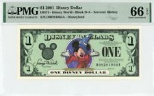 2001 $1 Disney Dollar Sorcerer Mickey PMG 66 EPQ TOP POP (DIS74) picture
