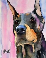 Doberman Pinscher Art from Painting | Dobie Gifts, Poster, Picture, Mom, 8x10 picture