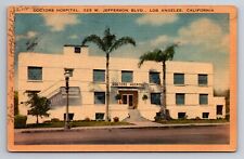 Doctors Hospital Los Angeles California Posted 1945 Linen Postcard picture