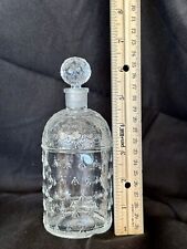 Vintage 1960s Guerlain Bee Embossed Glass Perfume Bottle Empty France picture