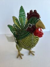 Glassroots Beadworx Rooster Bead Beaded Wire Hand Made Crafted Figure Colorful picture