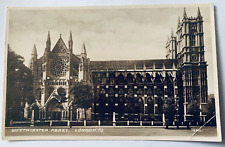 Westminster Abbey London, Tower Clock c1943 Real Photo Postcard RPPC picture