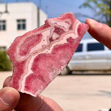 47G Natural Rhodochrosite Crystal Slab Slice AAA+ : Love / Compassion / Light picture