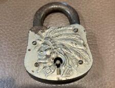 Vintage Indian Head Chief padlock no key picture