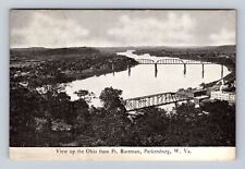 Parkersburg WV-West Virginia, Ohio From Fort Boreman, Vintage c1909 Postcard picture