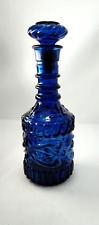 1971 Jim Beam Decanter Cobalt Blue KY Derby EMPTY Has 70 Printed Inward HTF Rare picture