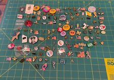 HUGE Antique Vintage Pinback Pin Button Lot for Collector 100+ E picture