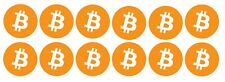 12 PACK - Bitcoin Logo Sticker Decal - Crypto Laptop Accept Bit Coin Payment picture