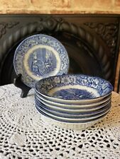 Set of 7- Liberty Blue Historic Colonial Scenes 5” Bowls - Betsy Ross picture