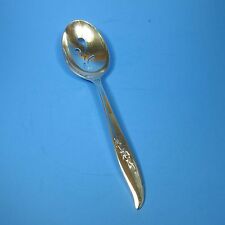 International Silver Silverplate MAGIC ROSE Pierced Serving Spoon Rogers Bros picture