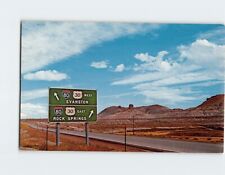 Postcard Approach to Interstate 80 Green River Wyoming USA picture