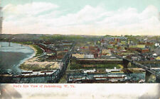 Vintage Bird’s Eye View Parkersburg West Virginia Postcard 1907 Postmark picture