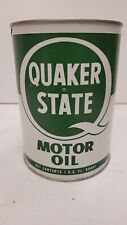 vintage Quaker State motor oil can full picture