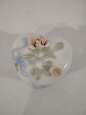 Heritage House Celebration Of Love Porcelain Heart Trinket Box plays Love Story picture