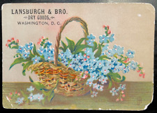 Vintage Trade Card - 1882 Lansburgh & Bro. Dry Goods, Washington, D.C. picture