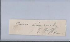 Edward Payson Roe (d. 1888) Signed Vintage Card author picture