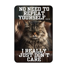 Funny Cat Fridge Magnet I Just Don't Care Grumpy Cat 3