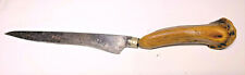 Antique 1800's Shear Steel Sheffield Knife with massive Stag Horn Handle  picture