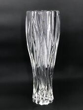 Noritake Satin Leaves Crystal Bud Vase Made in Germany 7” Tall picture