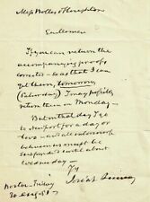RARE “Mayor of Boston” Josiah Quincy IV Hand Written Letter COA picture