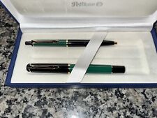 Pelikan M150 Black / Green / Gold Trim Fountain Pen picture