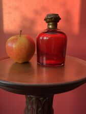 Antique C1880 Red scent Perfume bottle Grand Tour Rare Painted Scene Example picture