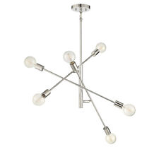 6-Light Chandelier in Polished Nickel Sputnik Ceiling Light Fixture picture