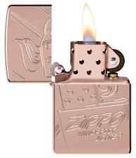 Zippo 48768 Limited Armor Engraved Script Collectible High Polish Rose Gold picture