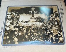 RARE Antique Photo IN FUNERAL PARLOR/POST-MORTEM Flowers picture