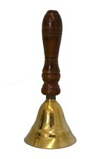 Brass Bell with Wooden Handle (5.5'') picture