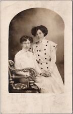 1909 Kewanee Illinois RPPC Photo Postcard Two Affectionate Women Studio Portrait picture