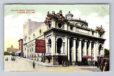 Kansas City MO-Missouri, Willis Wood Theatre, Antique, Vintage Postcard picture