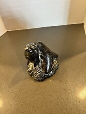 Beautiful Wolf Original Seal and Pup Canada Hand Carved Soapstone Sculpture picture