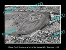 OLD LARGE HISTORIC PHOTO MOONEE PONDS VICTORIA AERIAL VIEW MOONEE VALLEY c1950 picture