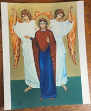 Mary, Angel Gabriel, Raphael -by Josyp Terelya -Christian Religious Print 8 x 10 picture