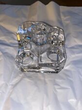 NEW PARTYLITE 24% LEAD CRYSTAL CASTLE LIGHT CANDLE HOLDER 6